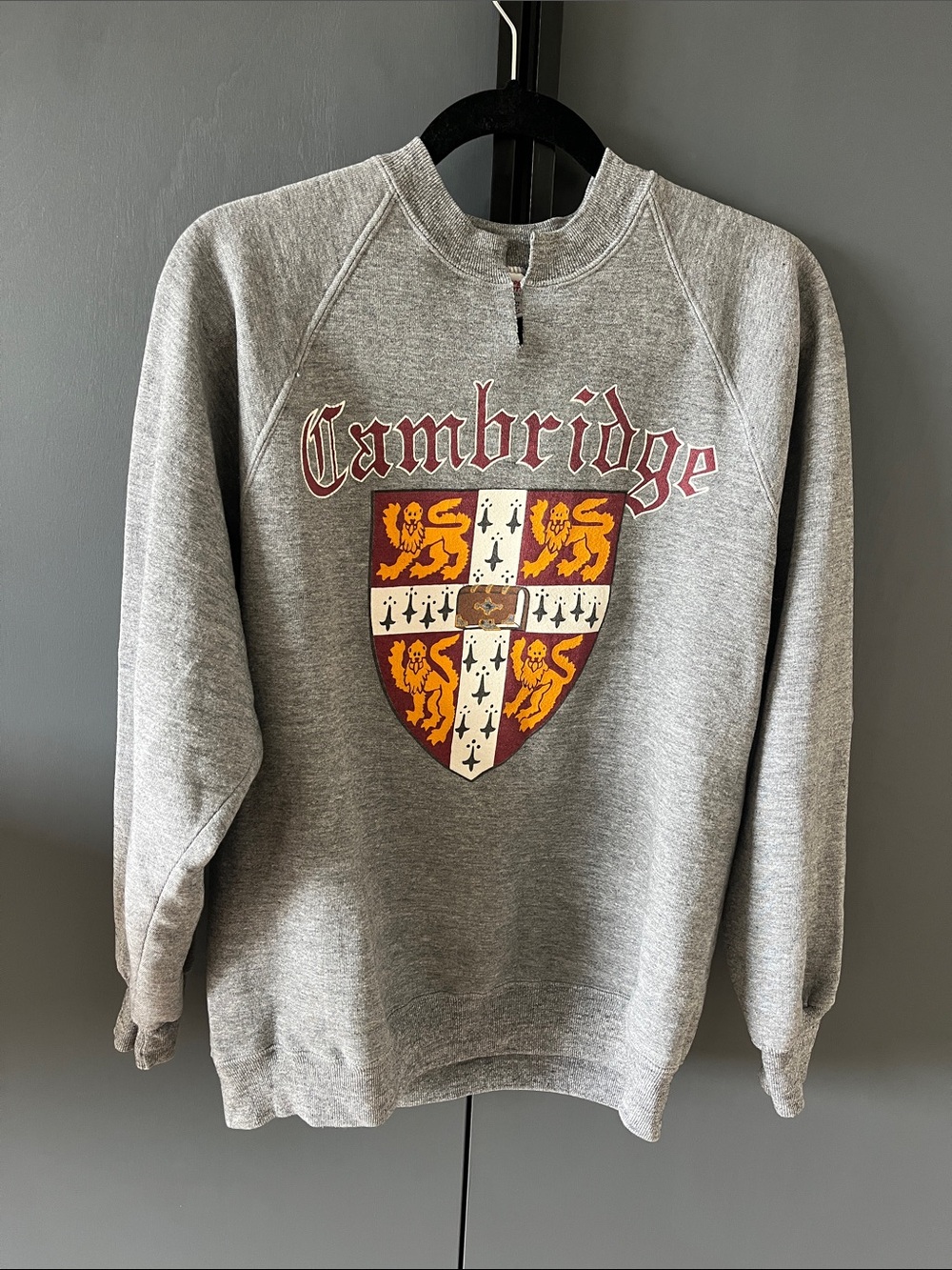 Vintage made in USA Russell Gray Sweatshirt Cambridge University unisex